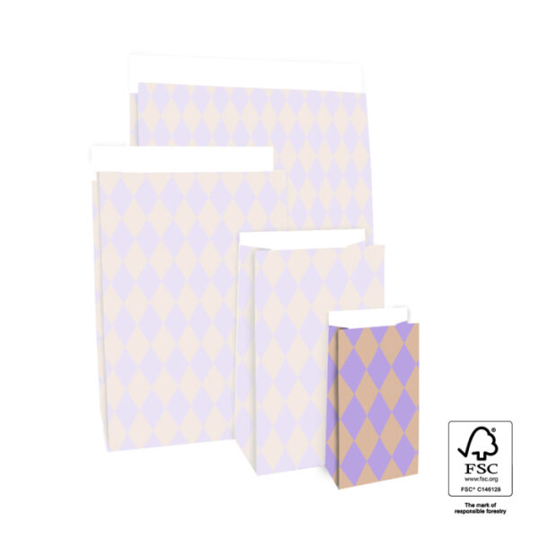 Blokzak harlekijn lila - S (2st) - Afbeelding 4