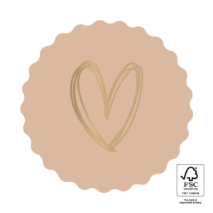 Stickers I heart gold nude (10st.)
