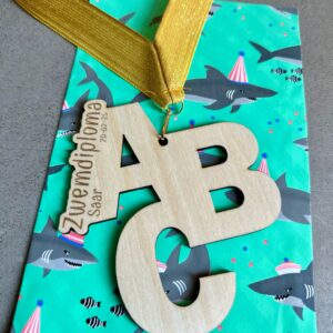 Houten medaille I zwemdiploma