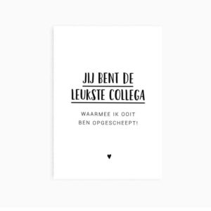 Ansichtkaart I leukste collega opgescheept I Studio Hoeked