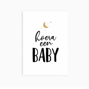 Ansichtkaart I Hoera een baby I Studio Hoeked