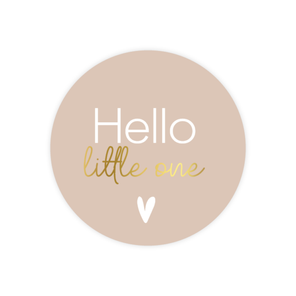 Stickers I hello little one beige (10st)
