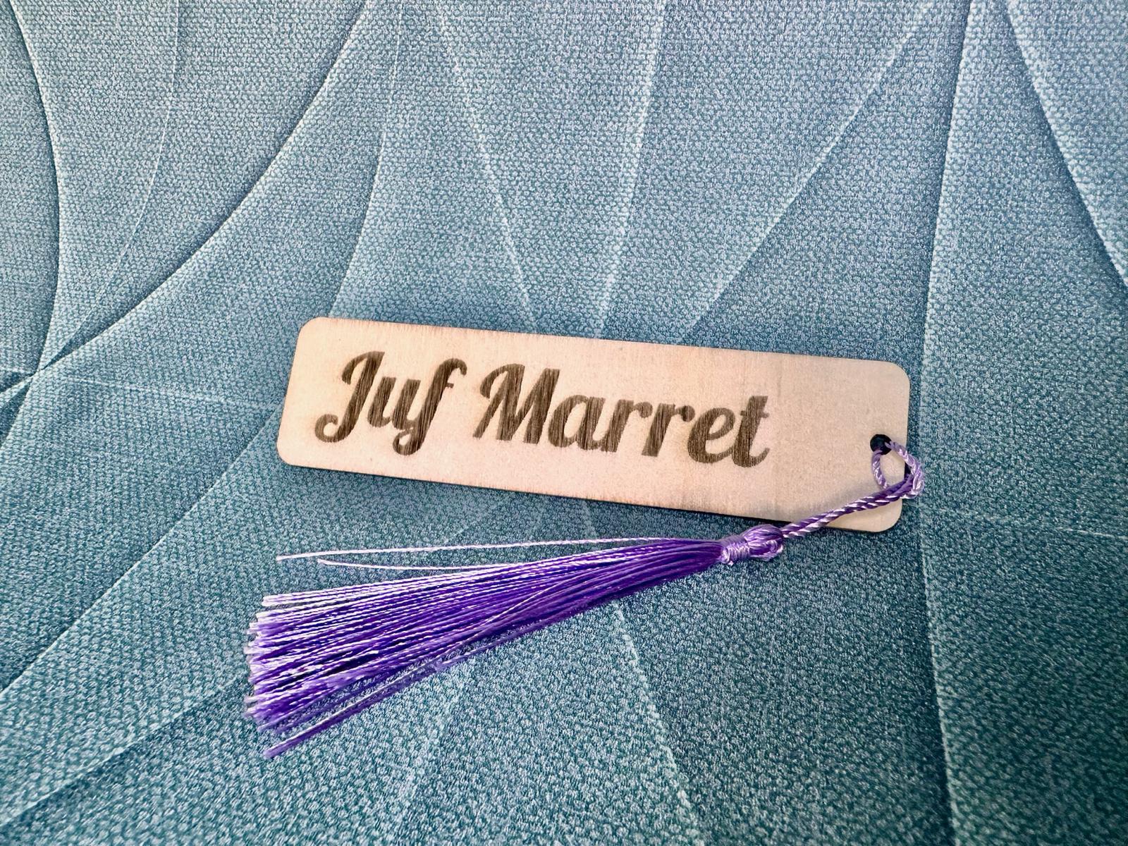 Boekenlegger I hout met naam gegraveerd - Afbeelding 2