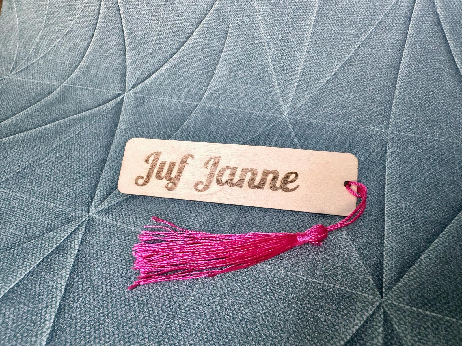 Boekenlegger I hout met naam gegraveerd - Afbeelding 3