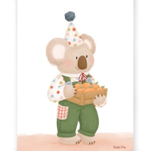 Kaart I koala met sinaasappels StudioPhie