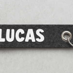 Vilten sleutelhanger met naam – Gepersonaliseerd cadeau