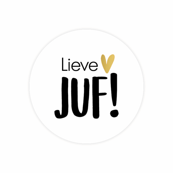 Stickers I lieve juf hartje (5st)