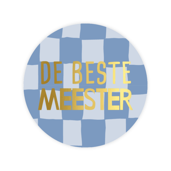 Stickers de beste meester geblokt (5st)