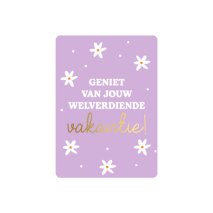 Mini kaart I Geniet van jouw welverdiende vakantie