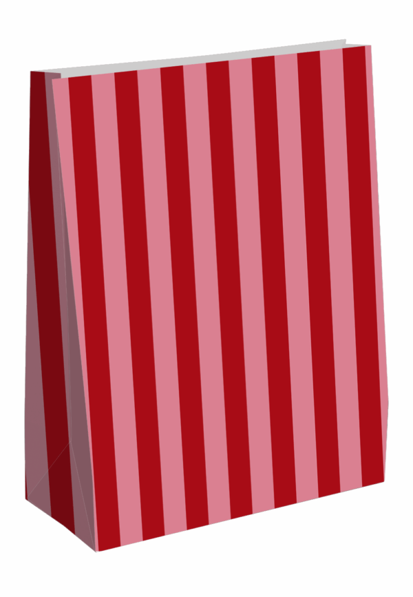 Blokzak I streep rood roze - XL (2st)