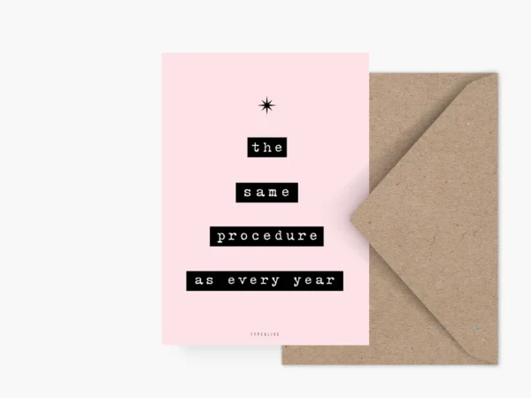 Ansichtkaart | Always The Same kerstboom – Typealive