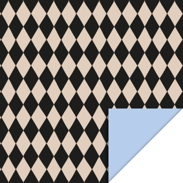 Inpakpapier | Harlequin Neutral/Light Blue 70x300cm