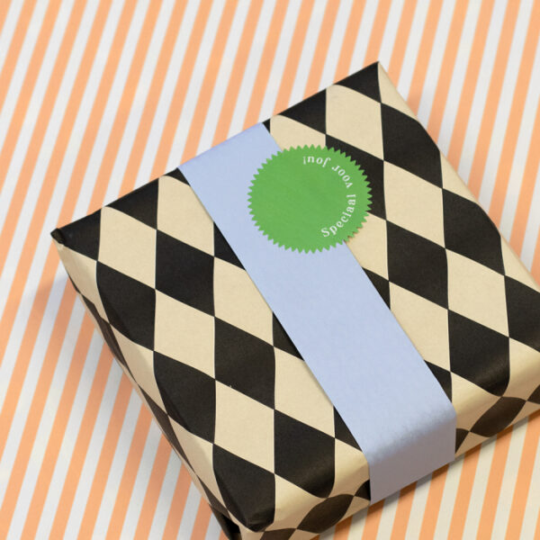 Inpakpapier | Harlequin Neutral/Light Blue 70x300cm - Afbeelding 3