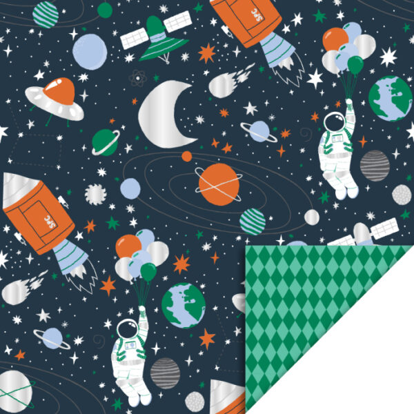 Inpakpapier | Space Harlequin Green 70x300cm