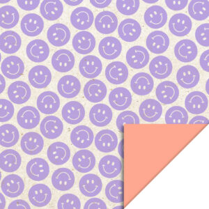 Inpakpapier | Smiley Lilac/Salmon  70x300cm