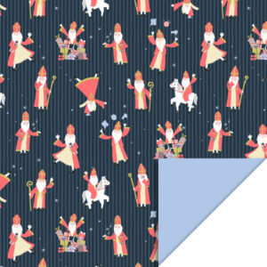 Inpakpapier | Sint Acrobaat Night Blue 70x300cm