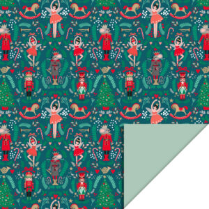 Inpakpapier | X-mas Nutcracker Pistache 70x300cm
