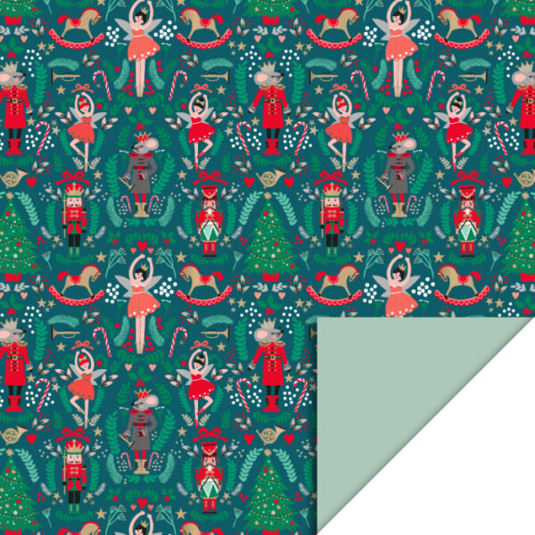 Inpakpapier | X-mas Nutcracker Pistache 70x300cm