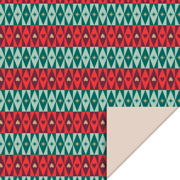 Inpakpapier | X-mas Festive Green/Beige 70x300cm