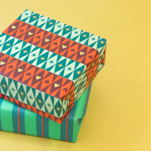 Inpakpapier | X-mas Festive Green/Beige 70x300cm - Afbeelding 3