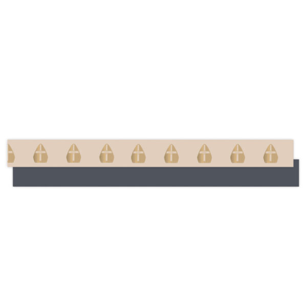 Krullint | Sint Paporlene Mijter Beige/Night Blue  (5m) - Afbeelding 2