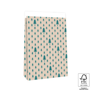 Blokzak I X-mas Trees Beige/Jade Green I XL (2st)