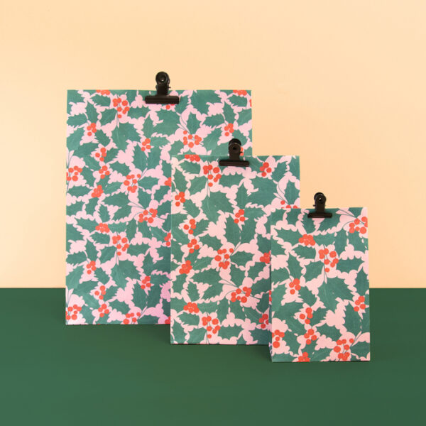 Blokzak X-mas Holly leaves  - XL (2st) - Afbeelding 2