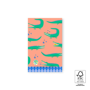 Inpakzakje I Crocodile Salmon/Harlequin Blue I M (5st)