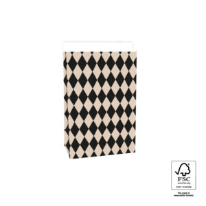 Blokzak harlekijn neutral zwart - L (2st)