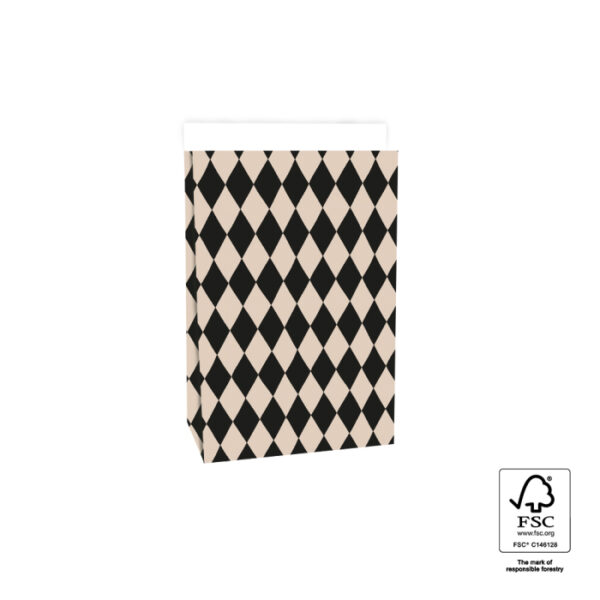 Blokzak harlekijn neutral zwart - L (2st)