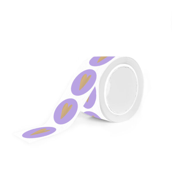 Stickers heart lila (10st) - Afbeelding 2