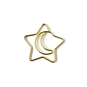 Clip  Star / Moon - Gold goud 30x25mm (4st)