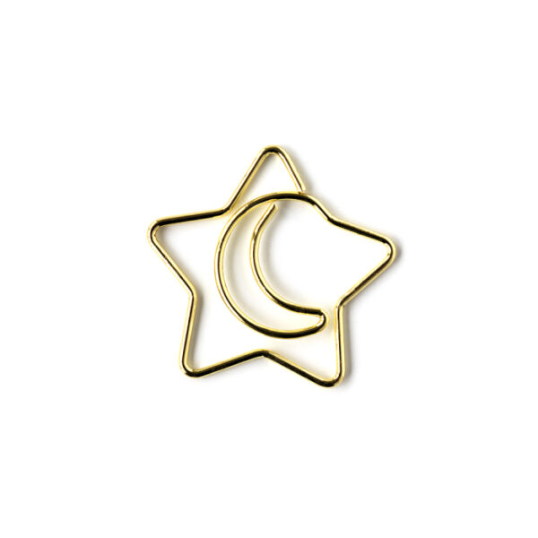Clip  Star / Moon - Gold goud 30x25mm (4st)