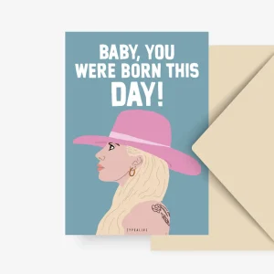 Ansichtkaart | Born This Day – Typealive