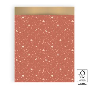 Inpakzakje Galaxy Cognac/Gold – XL (5st)