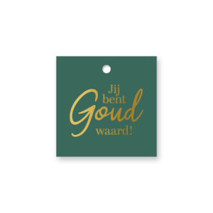 Cadeaulabel I Goud waard I groen