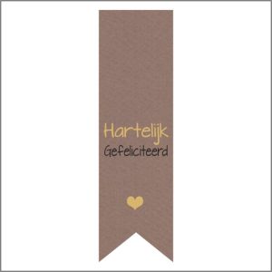 Sticker I vaantje I hartelijk gefeliciteerd (10st.)