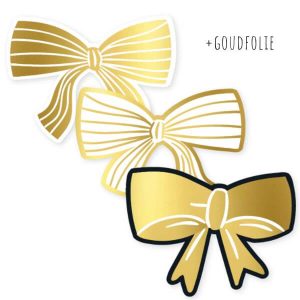 Stickers I Strikjes zwart/wit/goud (10st.)