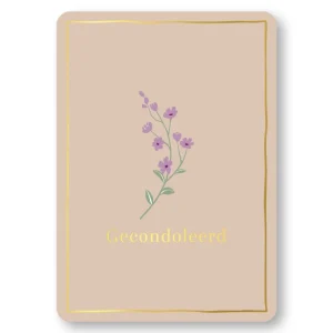 Kaart I Gecondoleerd bloem