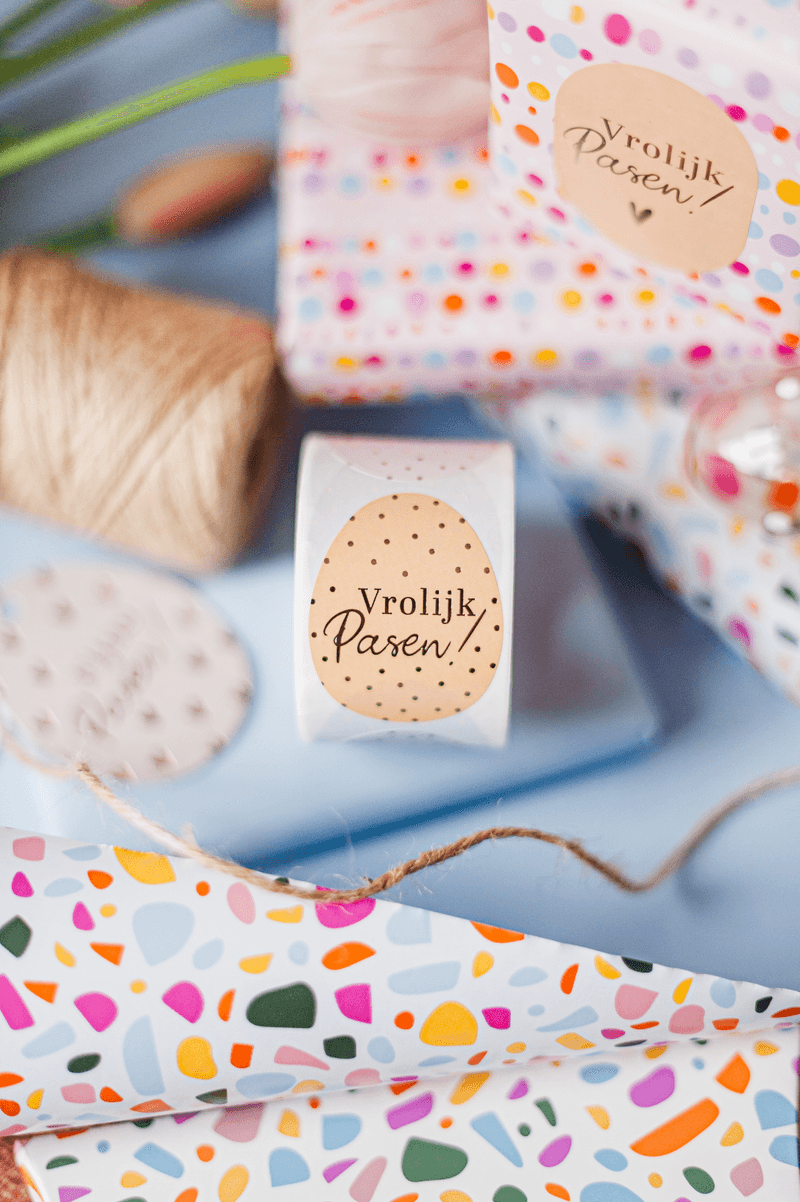 Sticker I Vrolijk Pasen eivorm (10st.) - Afbeelding 2
