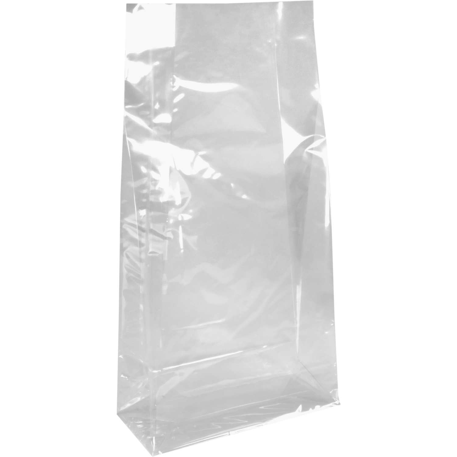 Transparante blokbodemzak met bodemplaat I XL (5st.)