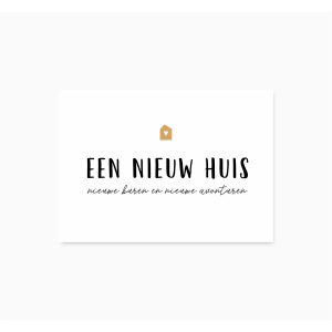 Ansichtkaart I nieuw huis, nieuwe buren en nieuwe avonturen