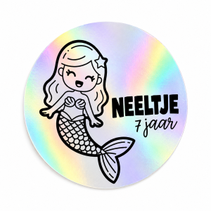 Stickers I Gepersonaliseerd I Holografisch zilver (5st.)