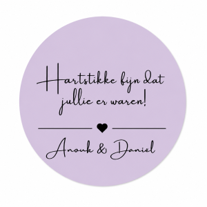 Stickers I gepersonaliseerd I lila paars (5st.)