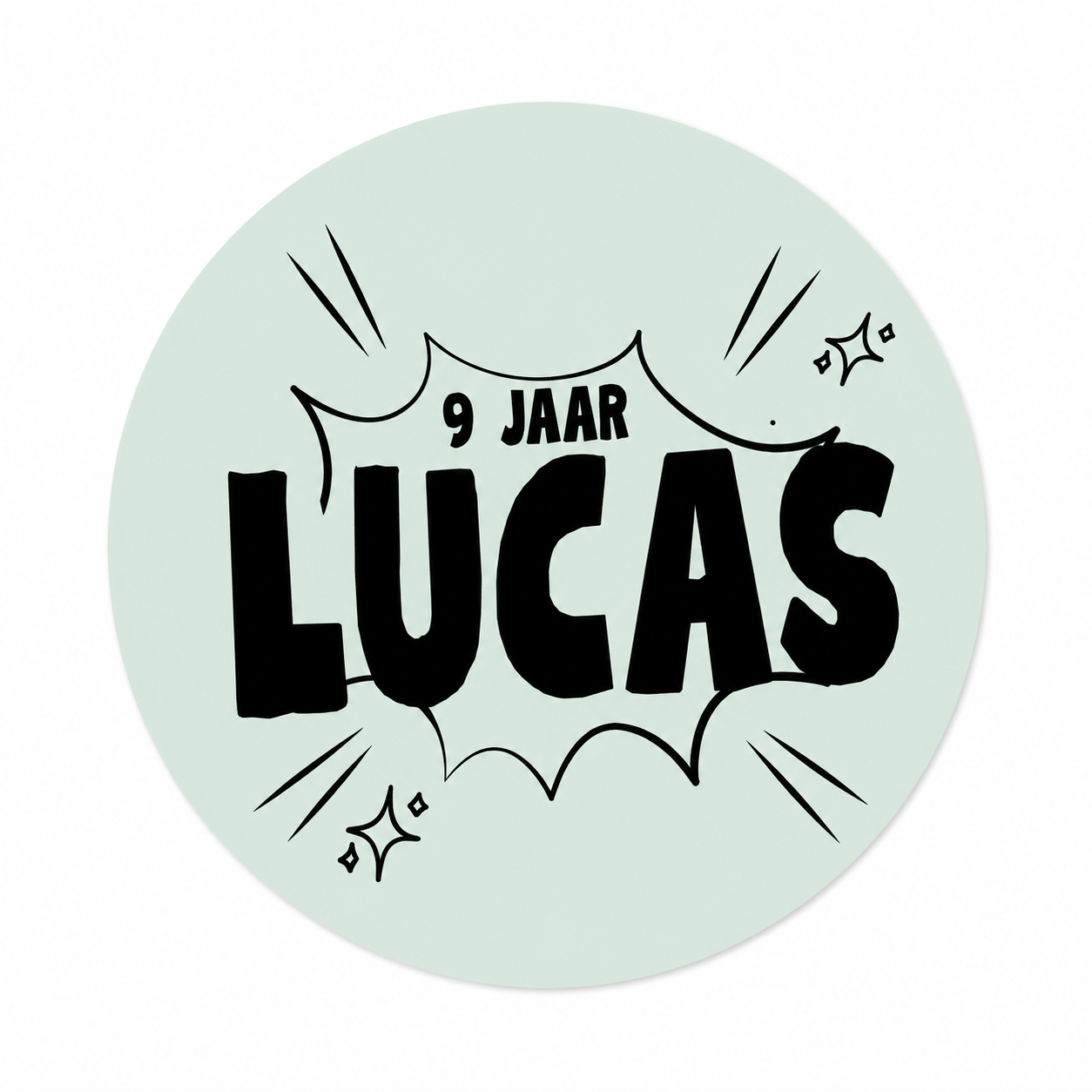 Stickers I gepersonaliseerd I mint groen (5 st.)
