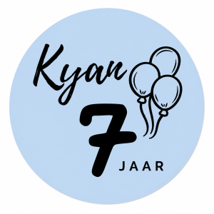 Stickers I gepersonaliseerd I blauw (5 st.)