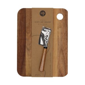 Serveerplank met kaasmes