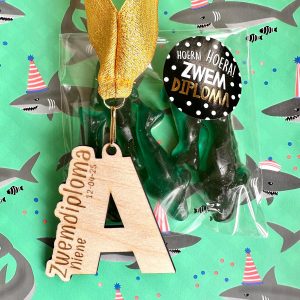 Houten medaille I Zwemdiploma