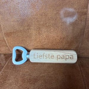 Houten flesopener I liefste papa