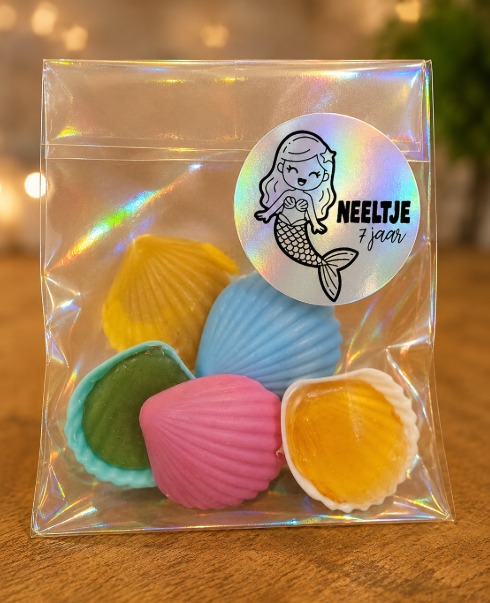 Stickers I Gepersonaliseerd I Holografisch zilver (5st.) - Afbeelding 2